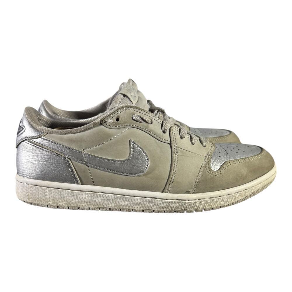 Air Jordan 1 Retro Low OG Metallic Silver Men's Size 11 Neutral Grey CZ0790-002